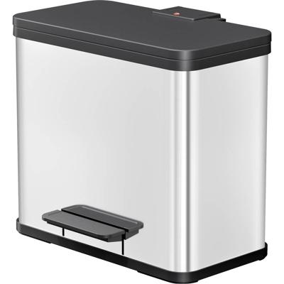 Hailo öko trio plus L 6332000 Afvalbak 27 l RVS (b x h x d) 470 x 430 x 340 mm RVS Met voetpedaal 1 stuk(s)