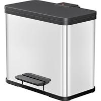 Hailo öko trio plus L 6332000 Afvalbak 27 l RVS (b x h x d) 470 x 430 x 340 mm RVS Met voetpedaal 1 stuk(s)