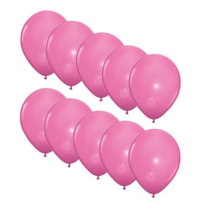 10x stuks Led lampjes/licht ballonnen lichtroze 27 cm