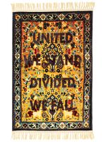 Seletti tapis Burnt United à mélange d'imprimés - Jaune