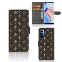 OPPO Reno 4 Pro 5G | Telefoon Hoesje | Franse Lelie | Portemonnee hoesje OPPO Reno 4 Pro 5G | Telefoon Hoesje | Franse Lelie | Portemonnee hoesje