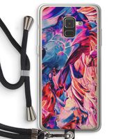 Pink Orchard: Samsung Galaxy A8 (2018) Transparant Hoesje met koord