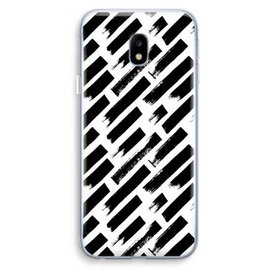 Zwarte vegen: Samsung Galaxy J3 (2017) Transparant Hoesje