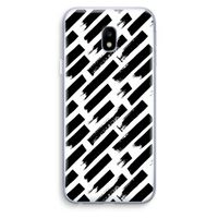 Zwarte vegen: Samsung Galaxy J3 (2017) Transparant Hoesje