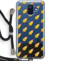 Waterijsjes: Samsung Galaxy A6 (2018) Transparant Hoesje met koord