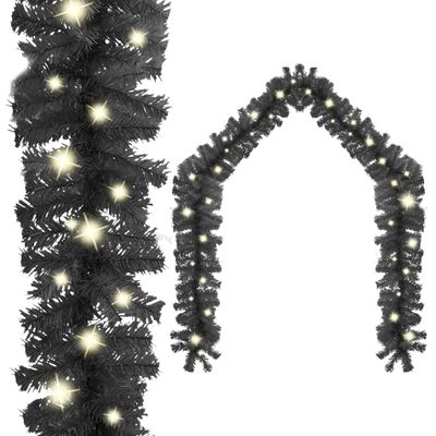 VidaXL Kerstslinger met led-lampjes 20 m zwart