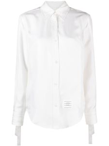 Thom Browne chemise à détail de foulard - Blanc