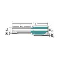 Weidmüller 9204240000 Adereindhulzen 0.75 mm² Deels geïsoleerd Lichtblauw 500 stuk(s) - thumbnail