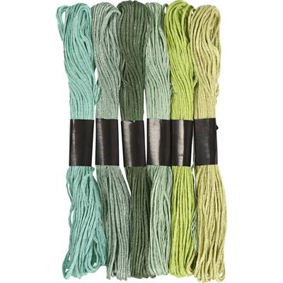 Creativ Company Borduurgaren, dikte 1 mm, groen, 6 bol/ 1 doos