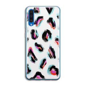 Cheetah color: Samsung Galaxy A50 Transparant Hoesje
