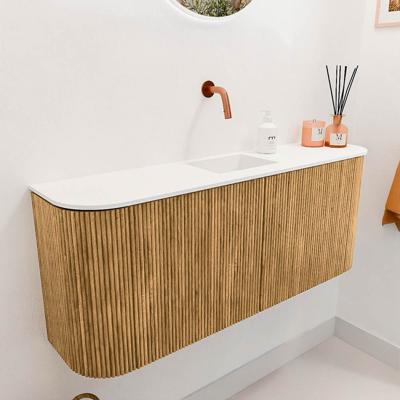 Toiletmeubel Mondiaz Joya | 103.2 cm | Meubelkleur Oak | Faye wastafel Talc Midden | Zonder kraangat(en) Toiletmeubel Mondiaz Joya | 103.2 cm | Meubelkleur Oak | Faye wastafel Talc Midden | Zonder kraangat(en)