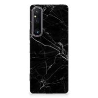Sony Xperia 1 V | TPU | Siliconen hoesje | Marmer Zwart - Origineel Cadeau Vader