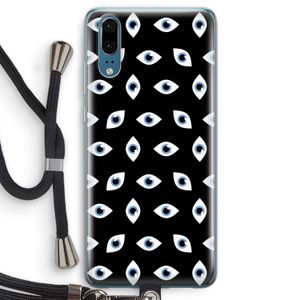 Eyes pattern: Huawei P20 Transparant Hoesje met koord