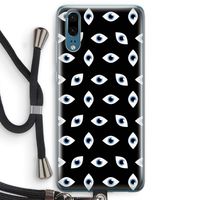 Eyes pattern: Huawei P20 Transparant Hoesje met koord