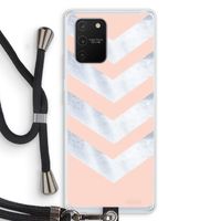 Marmeren pijlen: Samsung Galaxy S10 Lite Transparant Hoesje met koord