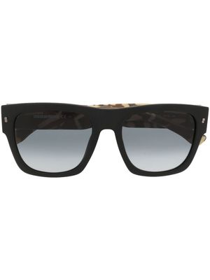 DSQUARED2 EYEWEAR lunettes de soleil Icon à imprimé camouflage - Noir