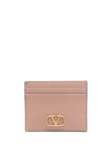 Valentino Garavani porte-cartes VLogo Signature en cuir - Rose