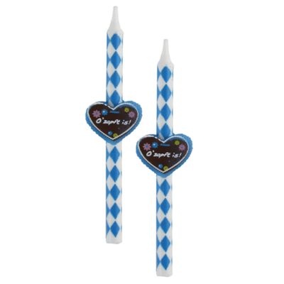 Taart kaarsjes Beierse kleuren