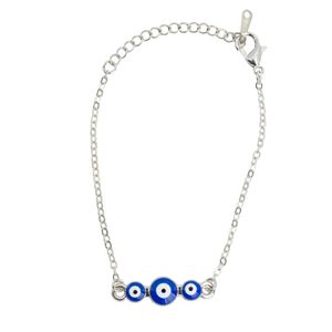 Armband 3 Boze Ogen Zilverkleurig