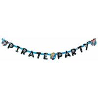 Piraten thema Kinderfeestje - feestslinger - papier - 144 x 11 cm - letterslinger