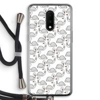 Zwanen: OnePlus 7 Transparant Hoesje met koord