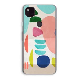 Bold Rounded Shapes: Google Pixel 4a 5G Transparant Hoesje