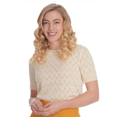 Banned Sweet Gardina Jumper Top Off White -S