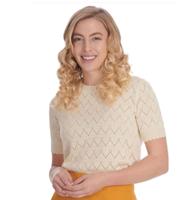 Banned Sweet Gardina Jumper Top Off White -S