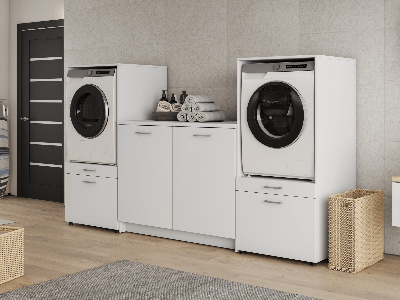 Kast WASHING 2 machines naast elkaar met onderkast MEDIUM