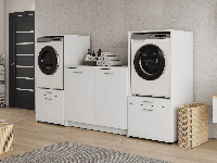 Kast WASHING 2 machines naast elkaar met onderkast MEDIUM