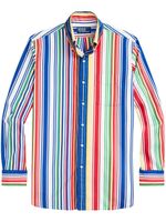 Polo Ralph Lauren classic-collar striped cotton shirt - Blanc - thumbnail