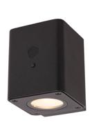 Lucide RAMIN - Wandlamp - Zonne-energie - LED Dimb. - 1x1W 2700K/3000K - IP54 - Beweging & dag/nacht sensor - Zwart