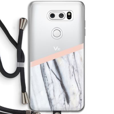 A touch of peach: LG V30 Transparant Hoesje met koord