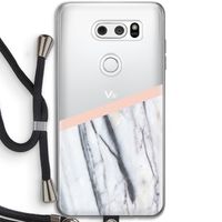 A touch of peach: LG V30 Transparant Hoesje met koord