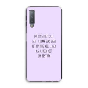 Gek: Samsung Galaxy A7 (2018) Transparant Hoesje