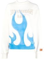 Heron Preston sweat à imprimé flammes - Blanc - thumbnail