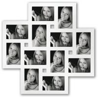 Zep - multi fotolijst milano wit voor 12 foto's 10x15 afmeting 59,5x60 - mf104