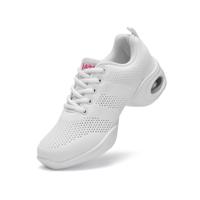 Zachte bodem mesh ademend moderne dansschoenen heightening schoenen voor vrouwen schoenmaat: 37 (876White)