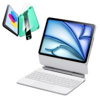iPad Air 11“ (2025) Rebound Magnetische Tastaturhülle 360 Schutz Bündel-DE Layout-White