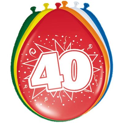 40 jaar ballonnen, 8 stuks