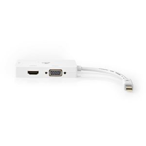 Nedis DisplayPort-Adapter | Mini-DisplayPort Male | Schakelbaar | 0.2 m | Wit | 1 stuks - CCGP37466WT02 CCGP37466WT02