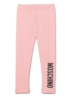 Moschino Kids legging en coton à logo imprimé - Rose - thumbnail