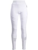 Plein Sport legging à empiècements nervurés - Blanc