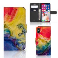 Hoesje Apple iPhone X | Xs Watercolor Dark Hoesje Apple iPhone X | Xs Watercolor Dark