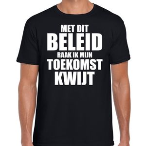 Protest shirt Beleid toekomst kwijt t-shirt zwart heren