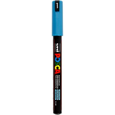 Uni-Posca Posca marker, afm pc-1mr, lijndikte 0,7 mm, extra-fijn, metallic blauw, 1 stuk