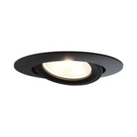 Lugo LED Inbouwspot - Zwart - Dimbaar - 5 Watt 450 Lumen - 2700K Warm Wit Licht - Kantelbaar - IP65 - Voor Binnen & Buiten