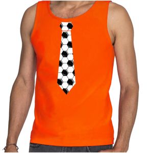 Oranje fan tanktop / kleding Holland voetbal stropdas EK/ WK voor heren 2XL  -