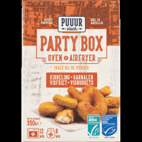 Puuur Visch Party Box Oven & Airfryer Kibbeling, Garnalen Visfriet, Visnuggets 350 g bij Jumbo