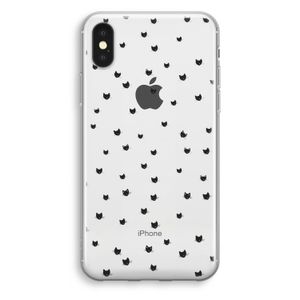 Kleine kattenkopjes: iPhone X Transparant Hoesje